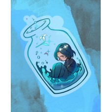 戀戀《石內卜滴膠壓克力吊飾賽佛勒斯的眼淚》滴膠發黃