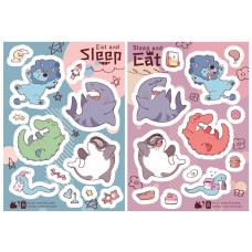 天然嫣《異端小隊吃飽了睡貼紙》